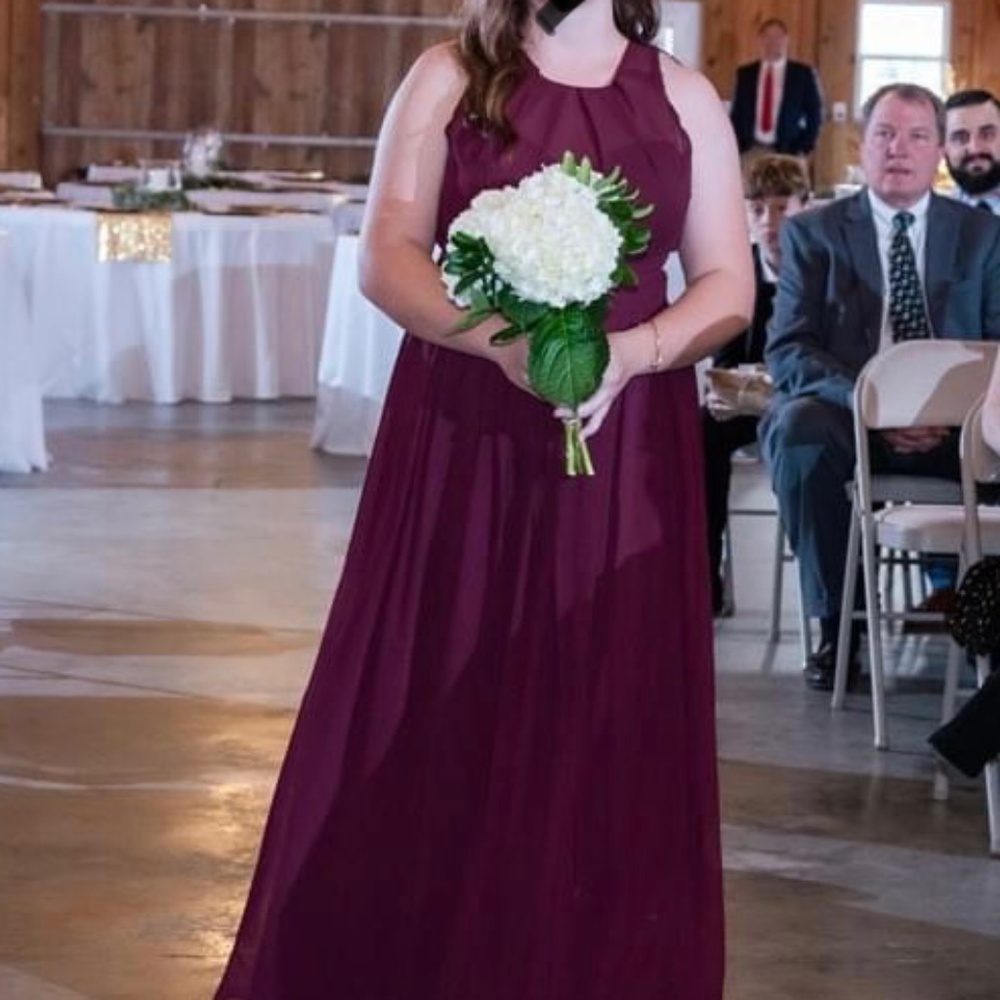 Wine colored Bridesmaid Dress